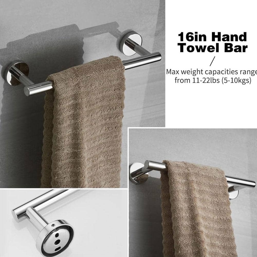 Adrinfly 10-Piece Bath Hardware Set with Hand Towel Bars, Toilet Paper Towel Rings and Robe Towel Hooks (2)