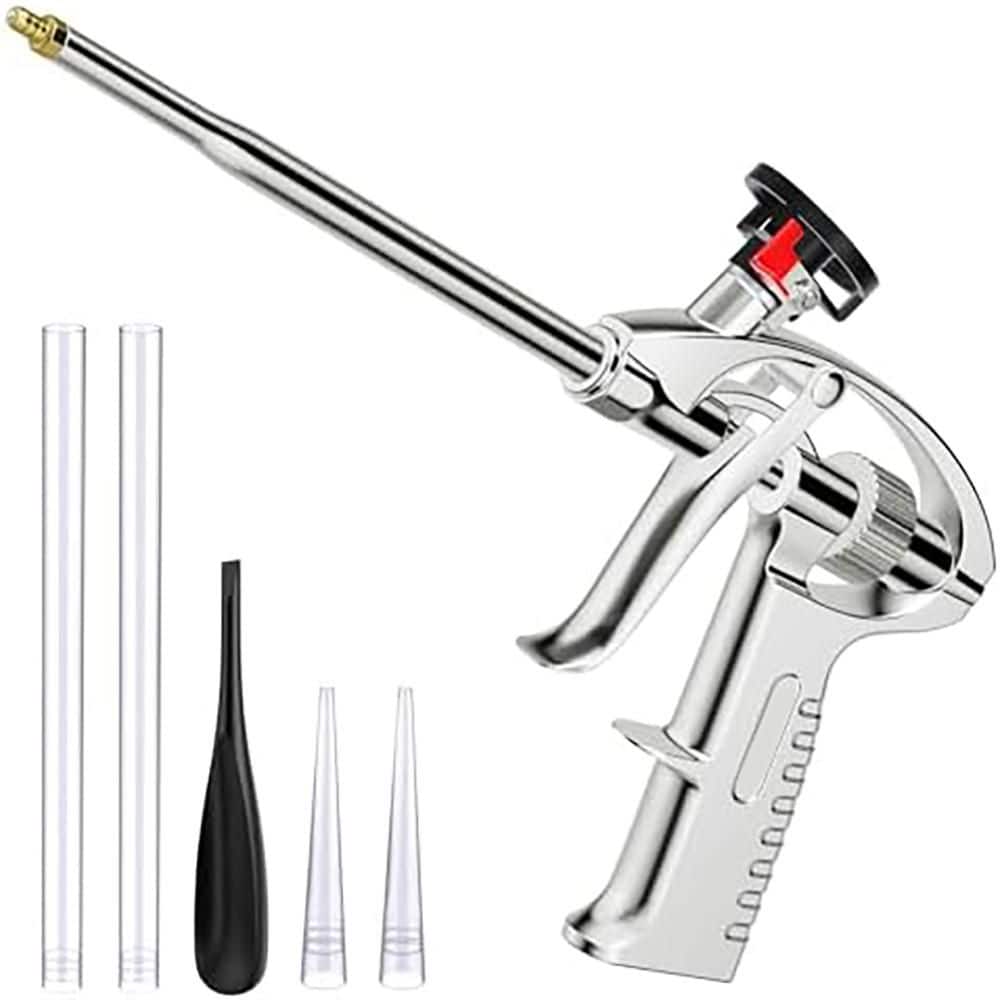 Unbranded Aluminum Alloy Heavy Duty Foam Dispensing Gun PU Expanding Caulking Spray Applicator for Caulking Filling Sealing