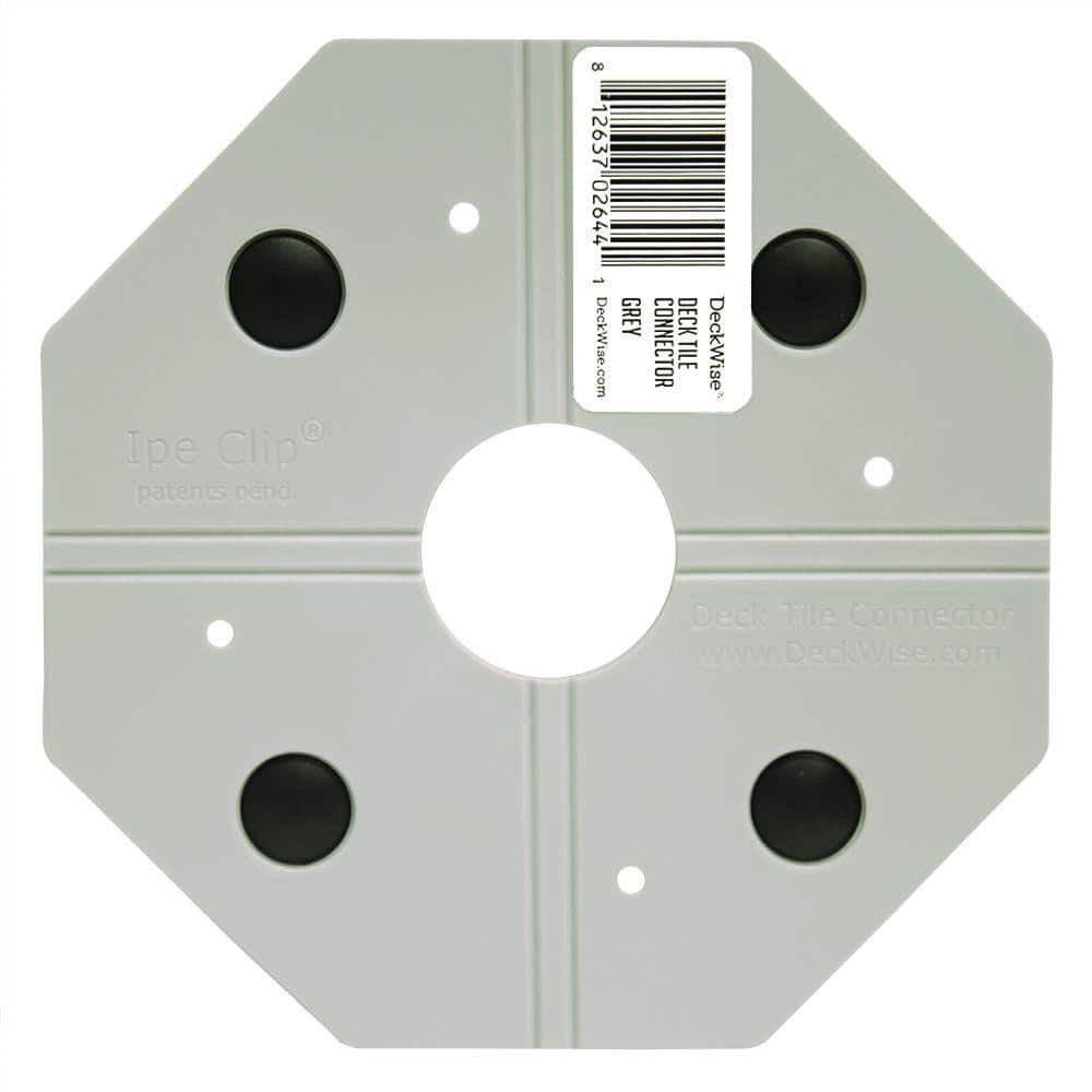 DeckWise WiseTile Concrete Grey Hardwood Deck Tile Connector (2)