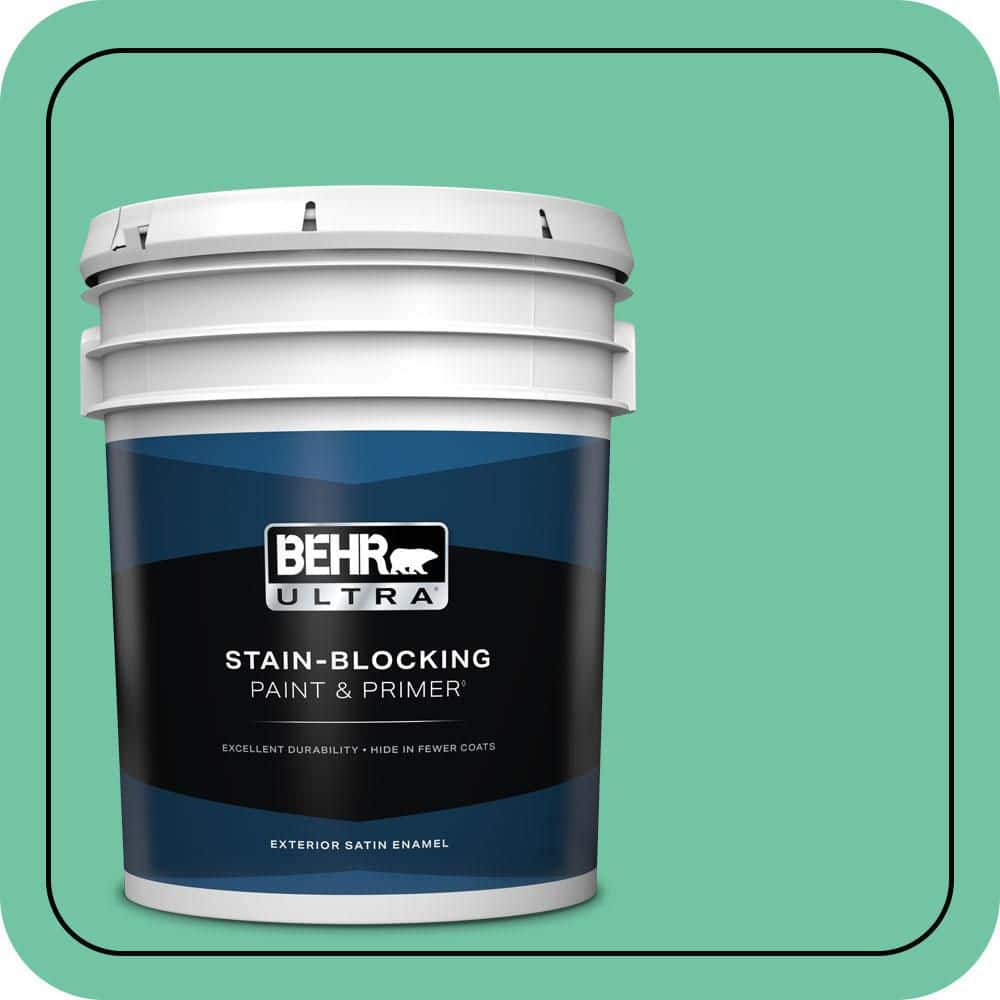 BEHR ULTRA 5 gal. #P420-4A Gem Silica Satin Enamel Exterior Paint & Primer