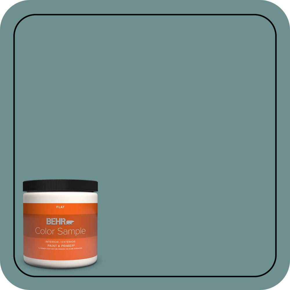 BEHR PREMIUM PLUS 8 oz. #500F-6 Hallowed Hush Flat Interior/Exterior Paint & Primer Color Sample