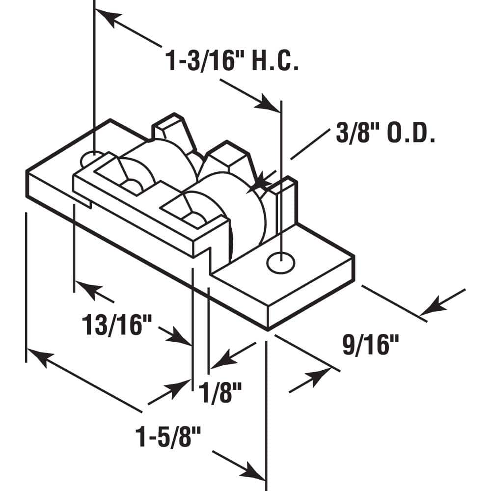 Prime-Line Nylon Housing With Steel, Steel Roller Assembly (2)