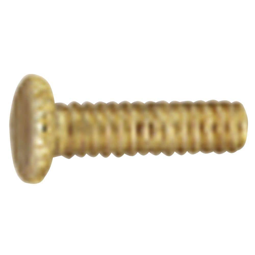 Commercial Electric 1/2 in. Polished-Brass Fitter Screws (Pack of 12) (2)