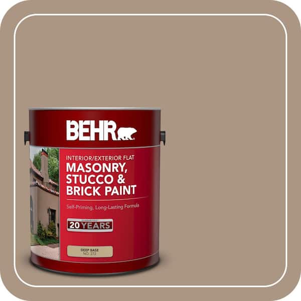 BEHR 1 gal. #MS-24 River Stone Flat Interior/Exterior Masonry, Stucco and Brick Paint (2)