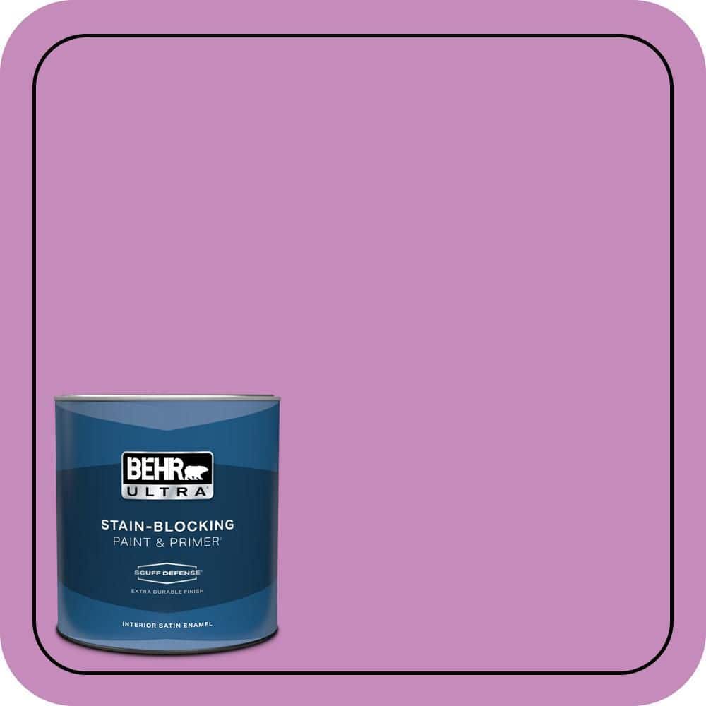 BEHR ULTRA 1 qt. #P110-4 Rock Star Pink Extra Durable Satin Enamel Interior Paint & Primer