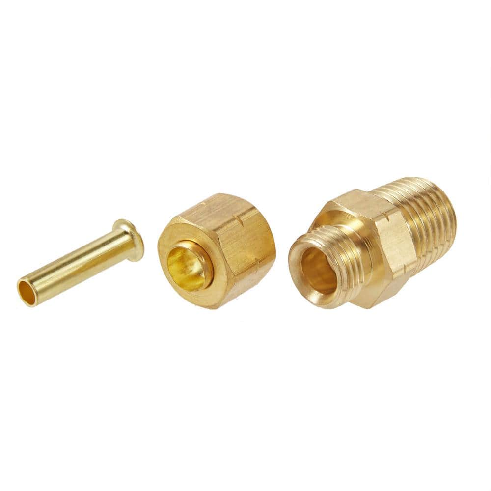 Everbilt 1/4 in. OD Compression 1/4 in. MIP Brass Adapter Fitting (4)