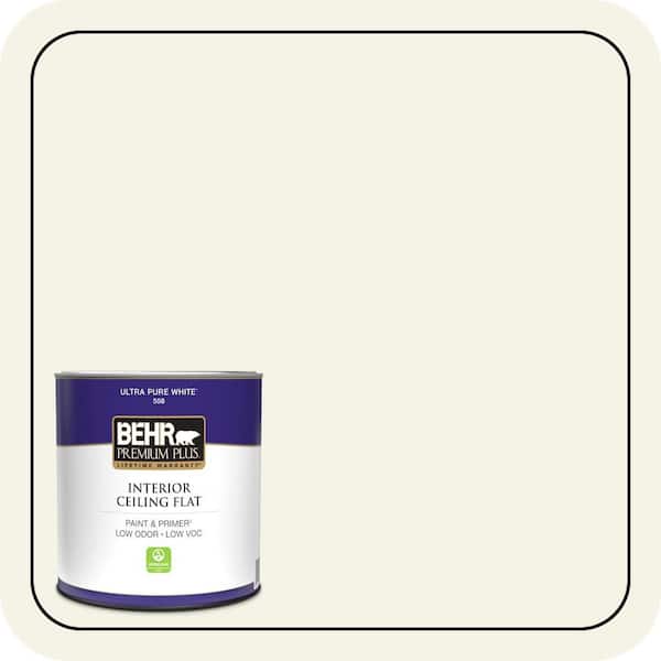 BEHR PREMIUM PLUS 1 qt. #BWC-04 Beach House Ceiling Flat Interior Paint & Primer (2)