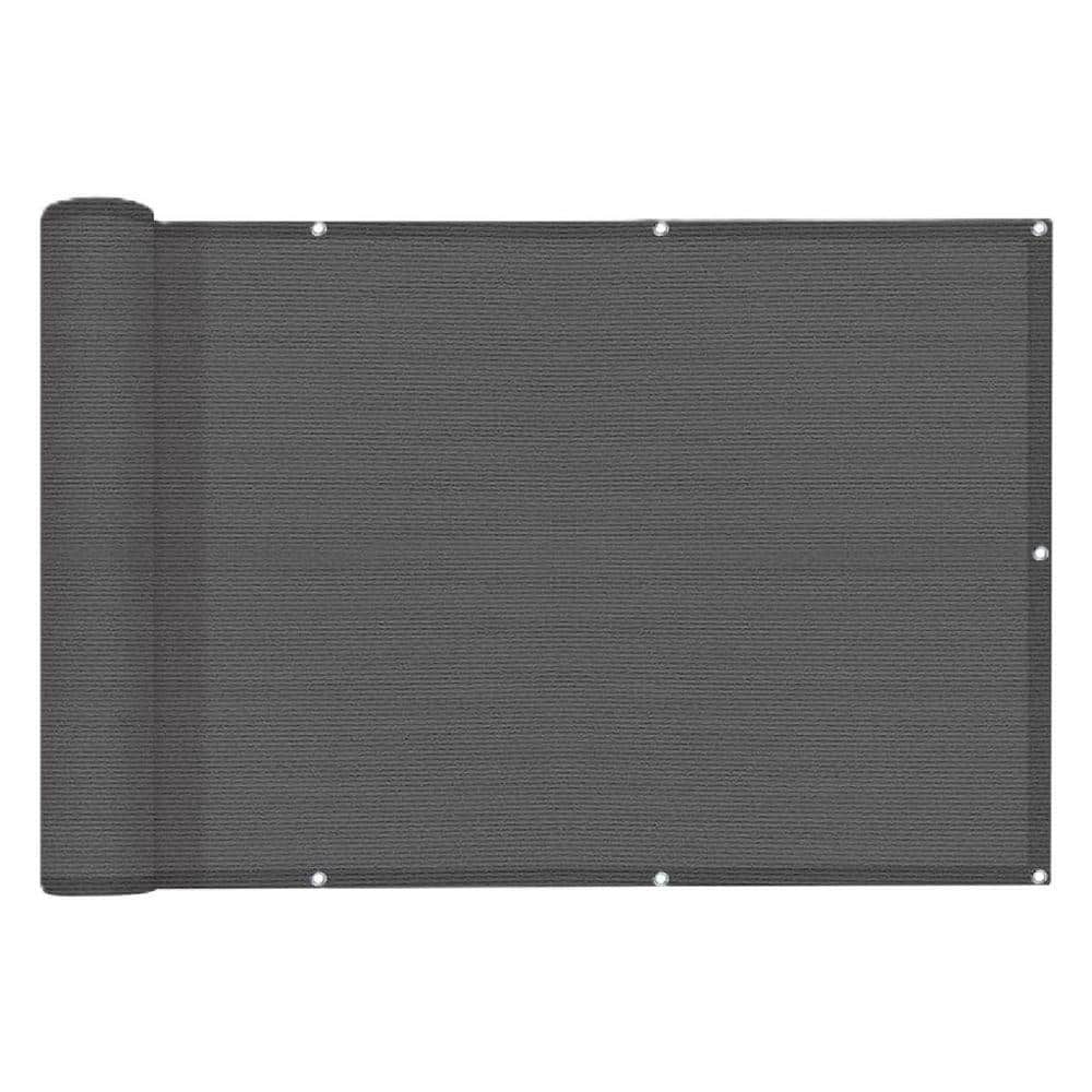 Justincity 3 ft. x 10 ft. Gray Plastic HDPE Privacy Fence Screen for Deck, Patio, Backyard, Balcony, Pool, UV Protection
