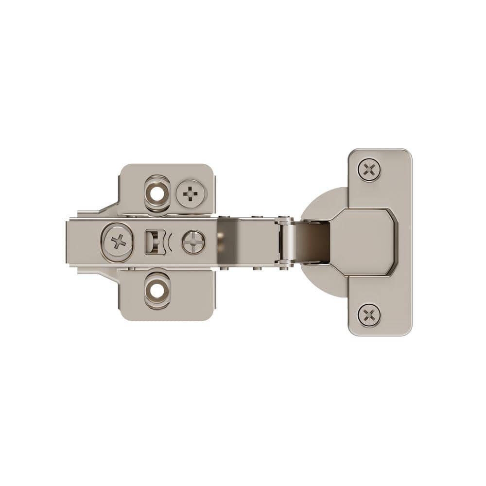 Amerock Nickel 1/2 in.  13mm  Overlay Frameless Self Close Euro Concealed Cabinet Hinges (2-Pack) (2)