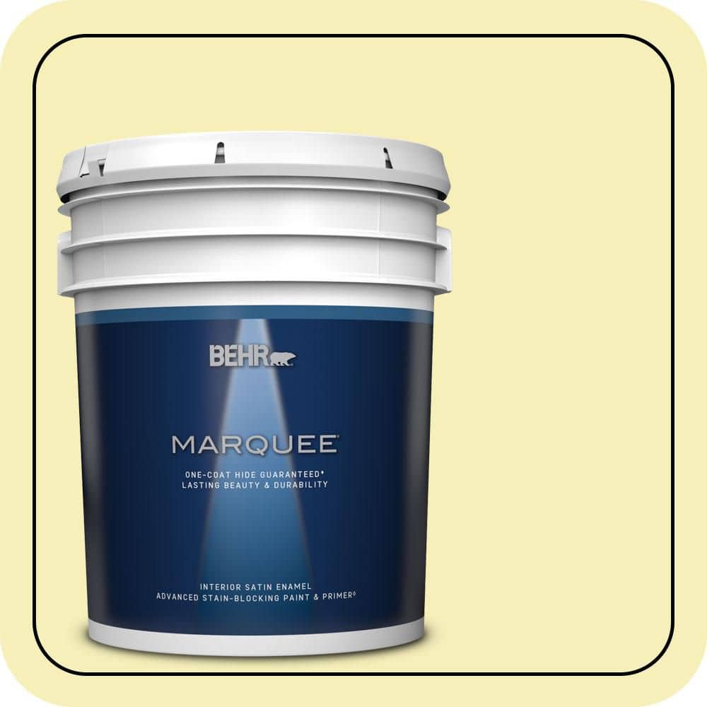 BEHR PREMIUM PLUS 5 gal. #400A-2 Summer Resort Semi-Gloss Enamel Low Odor Interior Paint & Primer (1)