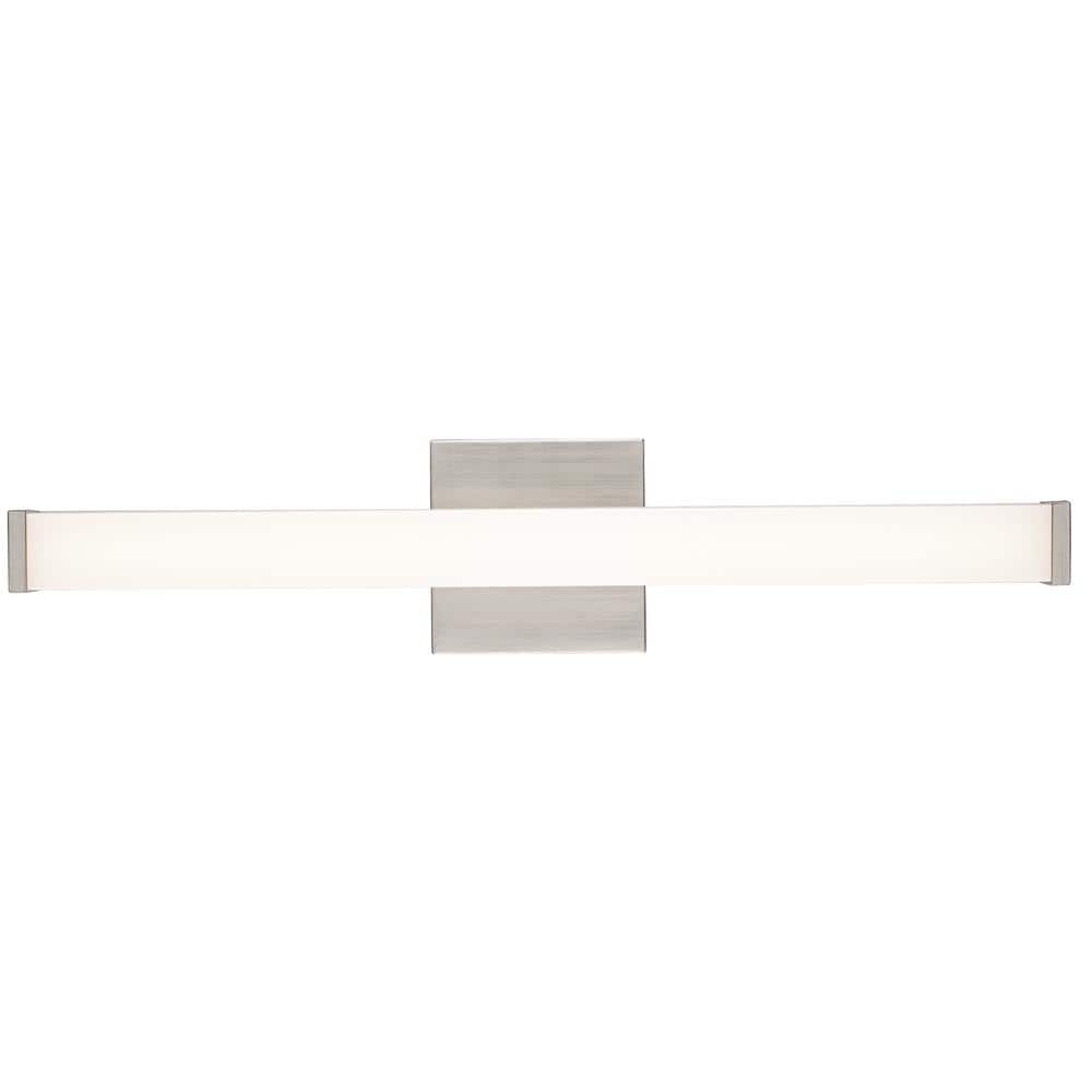 Bel Air Lighting Miles 24 in. Integrated LED Brushed Nickel Bathroom Vanity Light Fixture with Rectangular Acrylic Shade and 5CCT (3)
