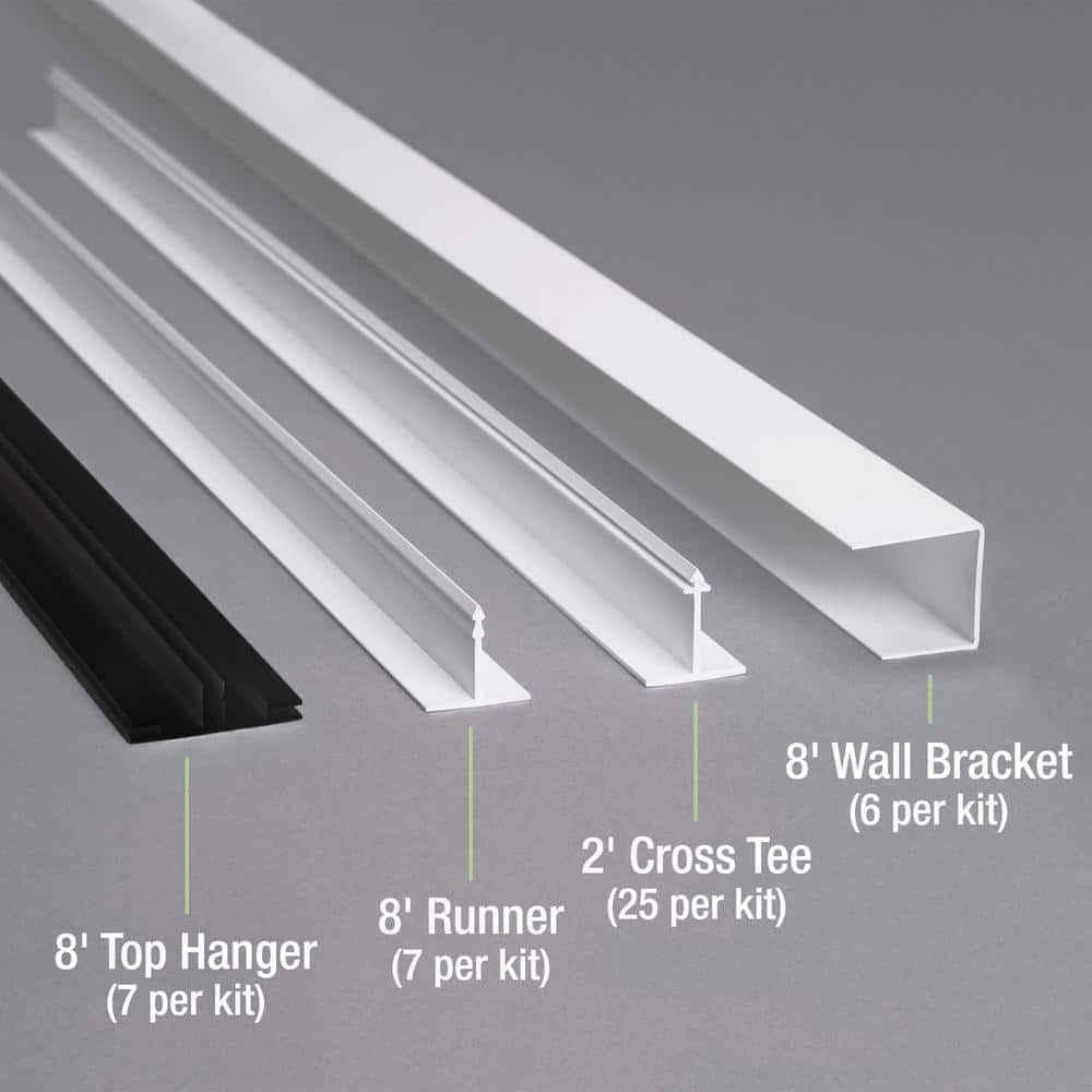 CEILINGMAX 100 sq. ft. Ceiling Grid Kit White (3)