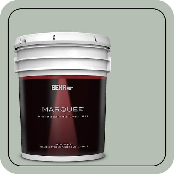 BEHR MARQUEE 5 gal. #N400-3 Flagstaff Green Flat Exterior Paint & Primer (2)