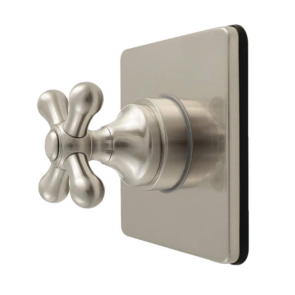 Kingston Brass Restoration 3/4 in. Single-Handle 1-Hole Wall Mount 6-Way Diverter Valve with Trim Kit in Brushed Nickel (1)