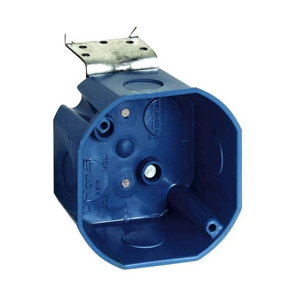Carlon 1-Gang 4 in. 20.5 cu. in. Electrical PVC New Work Octagon Electrical Ceiling Box with L-Bracket (A615DEL) (2)