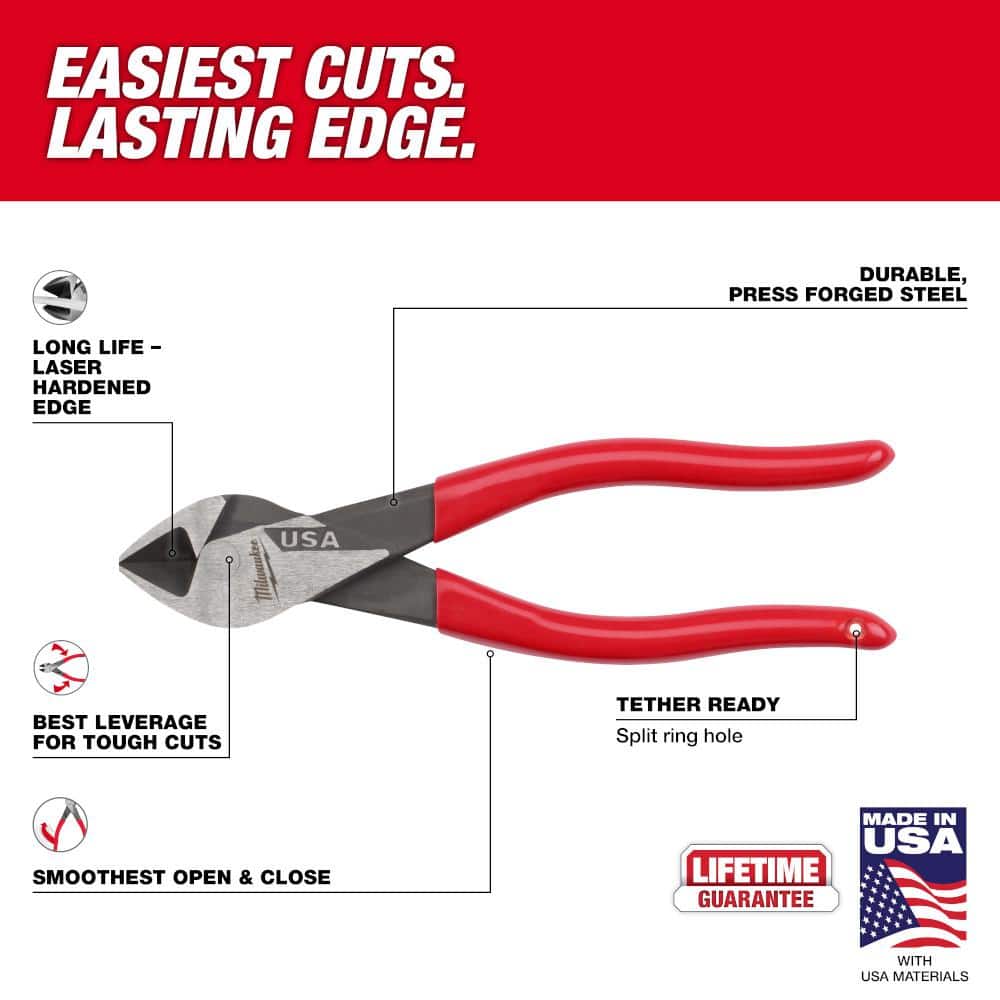 Milwaukee 7 in. Diagonal Cutting Pliers with Dipped Grip (3)
