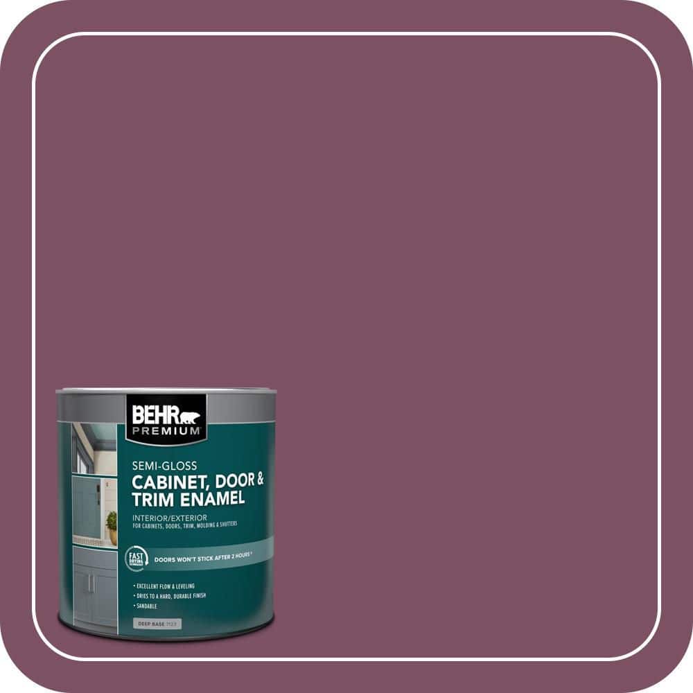 BEHR PREMIUM 1 qt. #PPU1-19 Classic Berry Semi-Gloss Enamel Interior/Exterior Cabinet, Door & Trim Paint