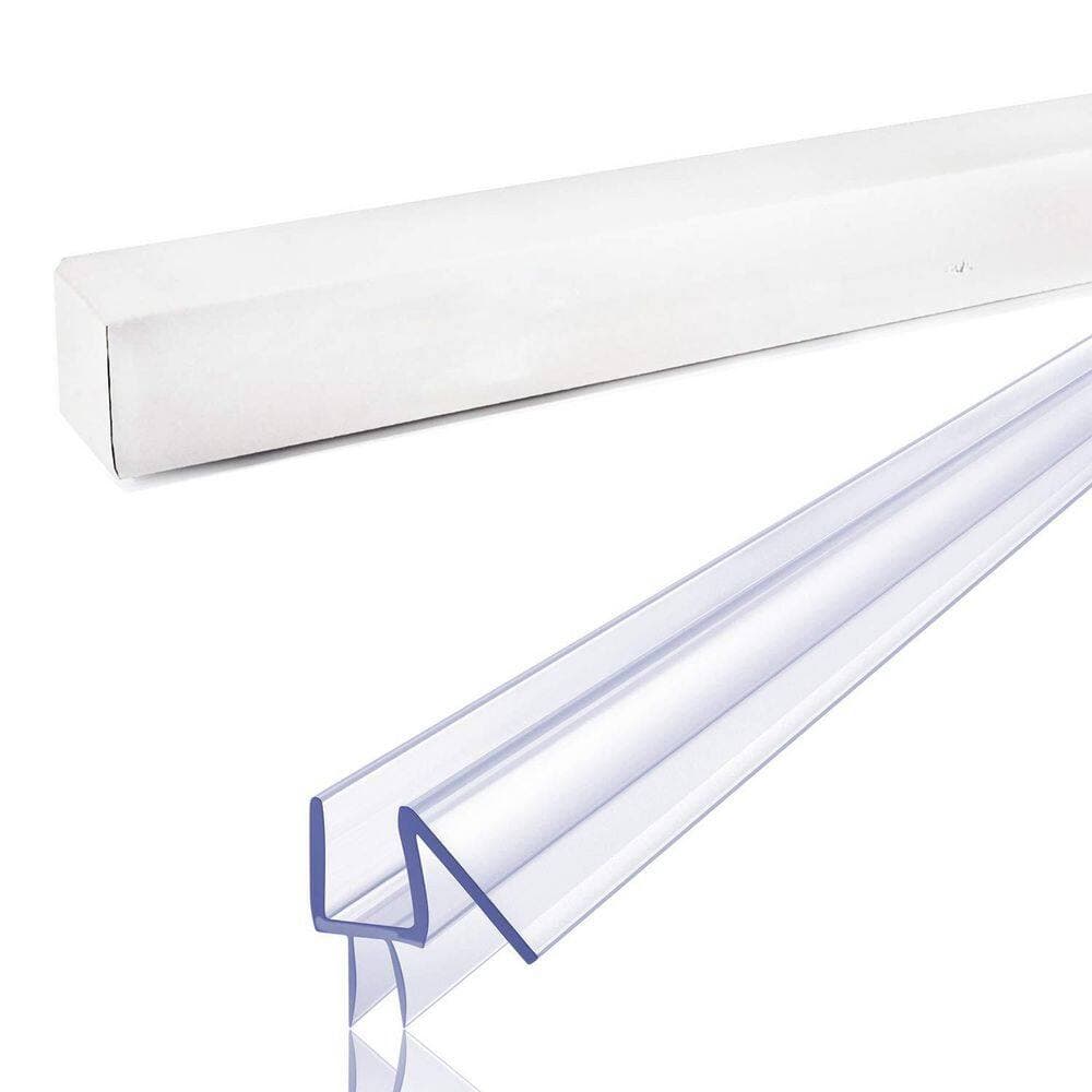 Esepony 39 in. x 0.375 in. Shower Door Bottom Seal for Glass Door, Shower, Bathroom and Everyday Leak Protection, Clear (2-Pack) (3)
