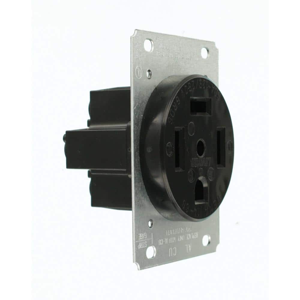 Leviton 60 Amp 125/250-Volt Flush Mounting Grounding Outlet, Blade 9460 (2)