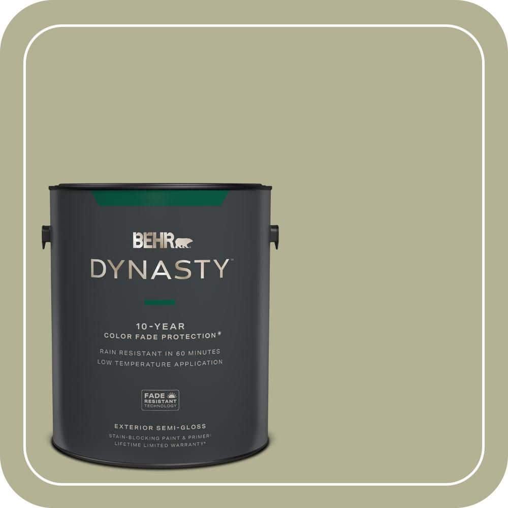 BEHR DYNASTY 1 gal. #PPU9-20 Dill Seed Semi-Gloss Enamel Exterior Stain-Blocking Paint & Primer