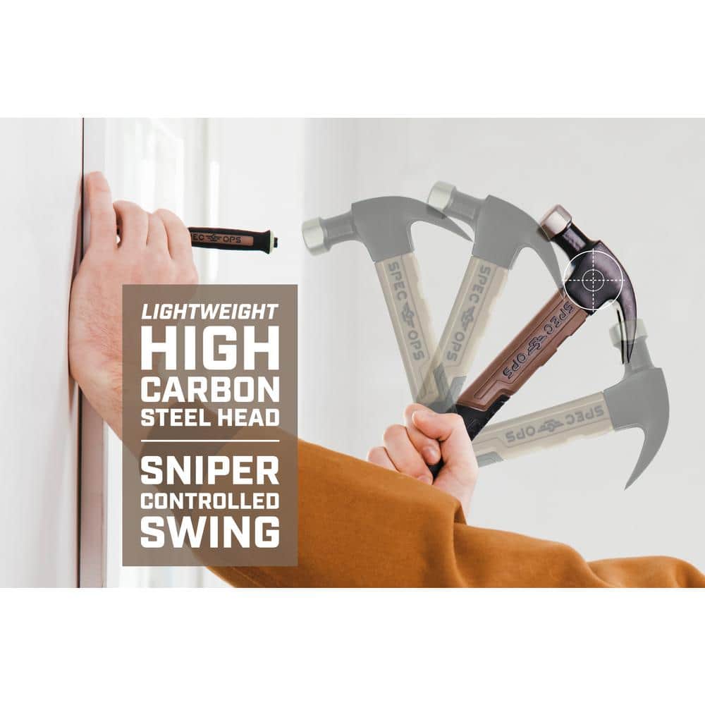 SPEC OPS Face Claw Hammer, Fiberglass Handle (4)