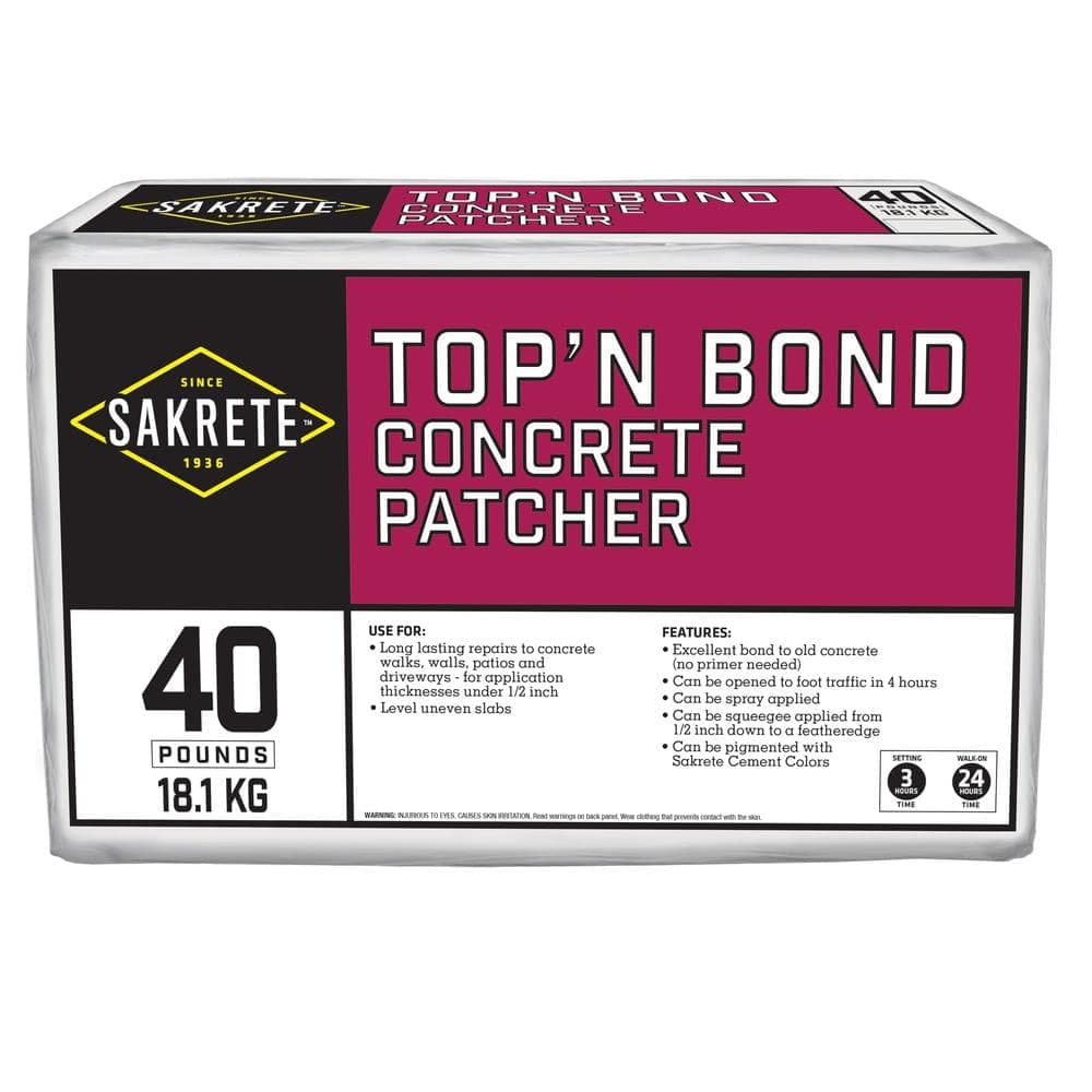 N 40 lb. Top 'n Bond Concrete Patcher in Gray