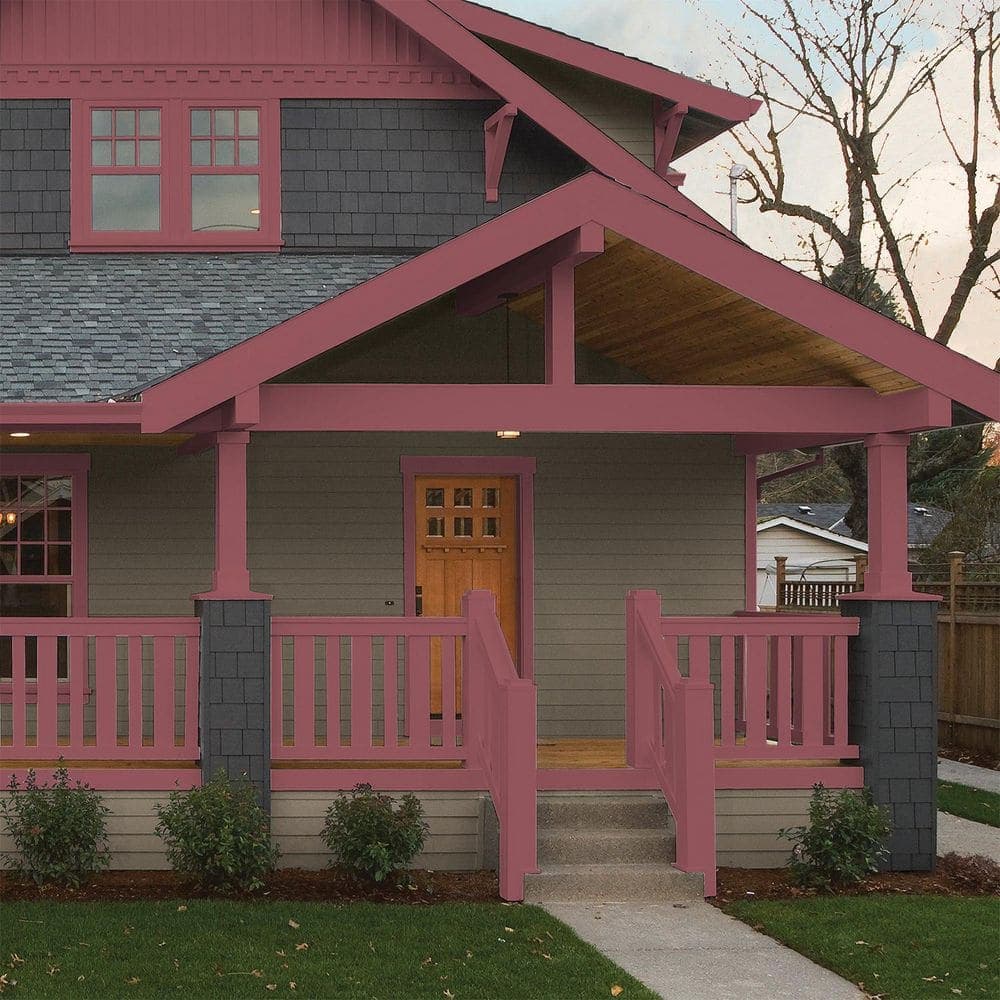 Glidden Premium PPG1052-6 Mesa Red Exterior Latex Paint (3)