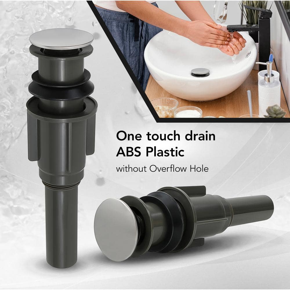 The Plumber's Choice Bathroom Sink Drain without Overflow Stopper-Pop Up Drain Assembly for Bathroom Sink, Chrome (3)