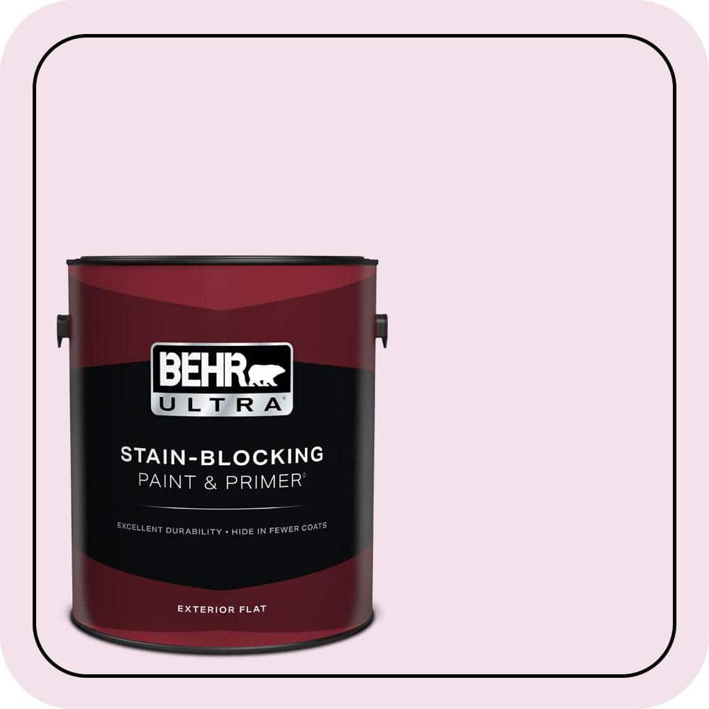 BEHR ULTRA 1 gal. #690C-2 Pink Amour Flat Exterior Paint & Primer