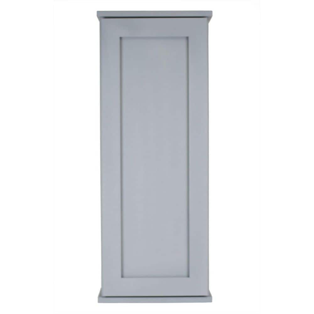 WG Wood Products Sarasota 15.5 in. W x 43.5 in. H x 4.25 D Primed Gray Wood Surface Mount Wall Cabinet