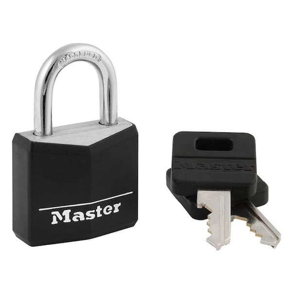 Master Lock Lock with Key, 1-3/16 in. Wide (2)
