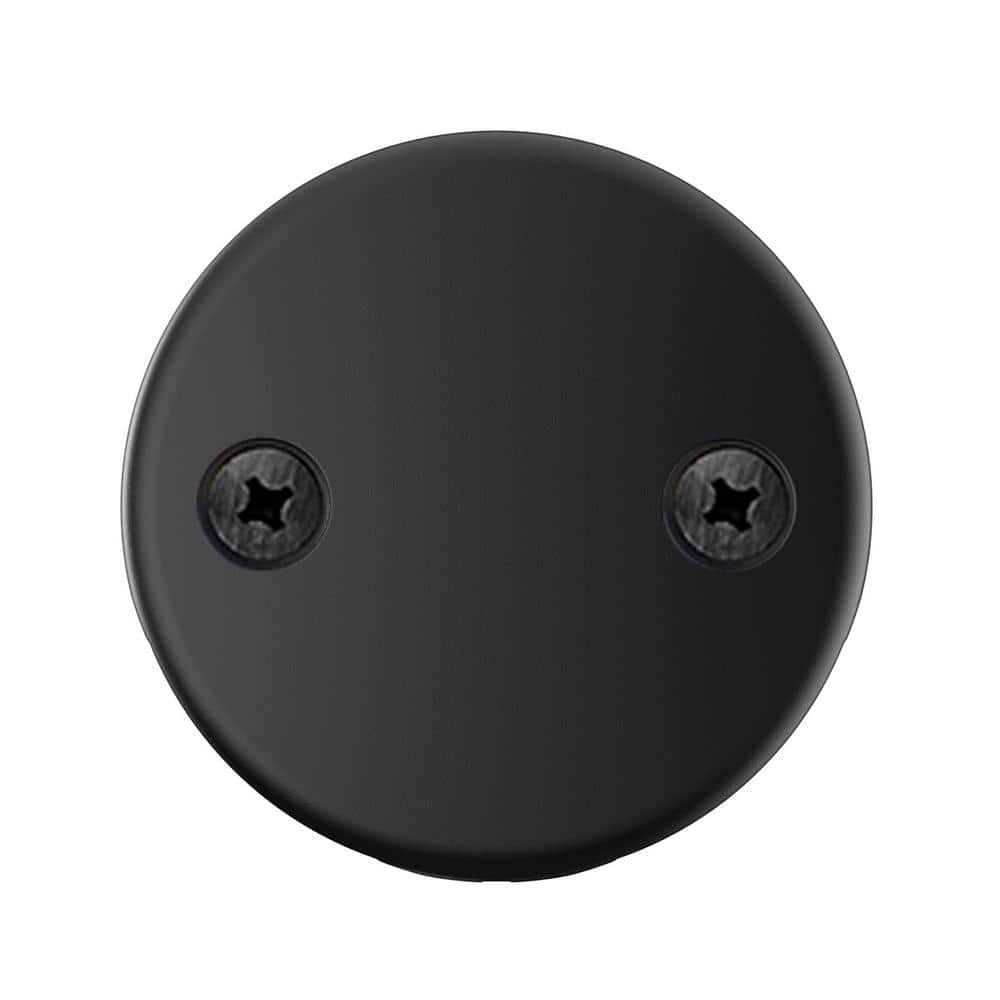 PF WaterWorks Toe Touch Tub Drain Trim Kit Matte Black (2)