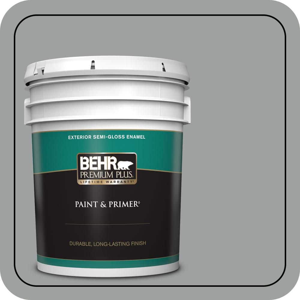 BEHR PREMIUM PLUS 5 gal. #N460-4 Cosmic Quest Semi-Gloss Enamel Exterior Paint & Primer