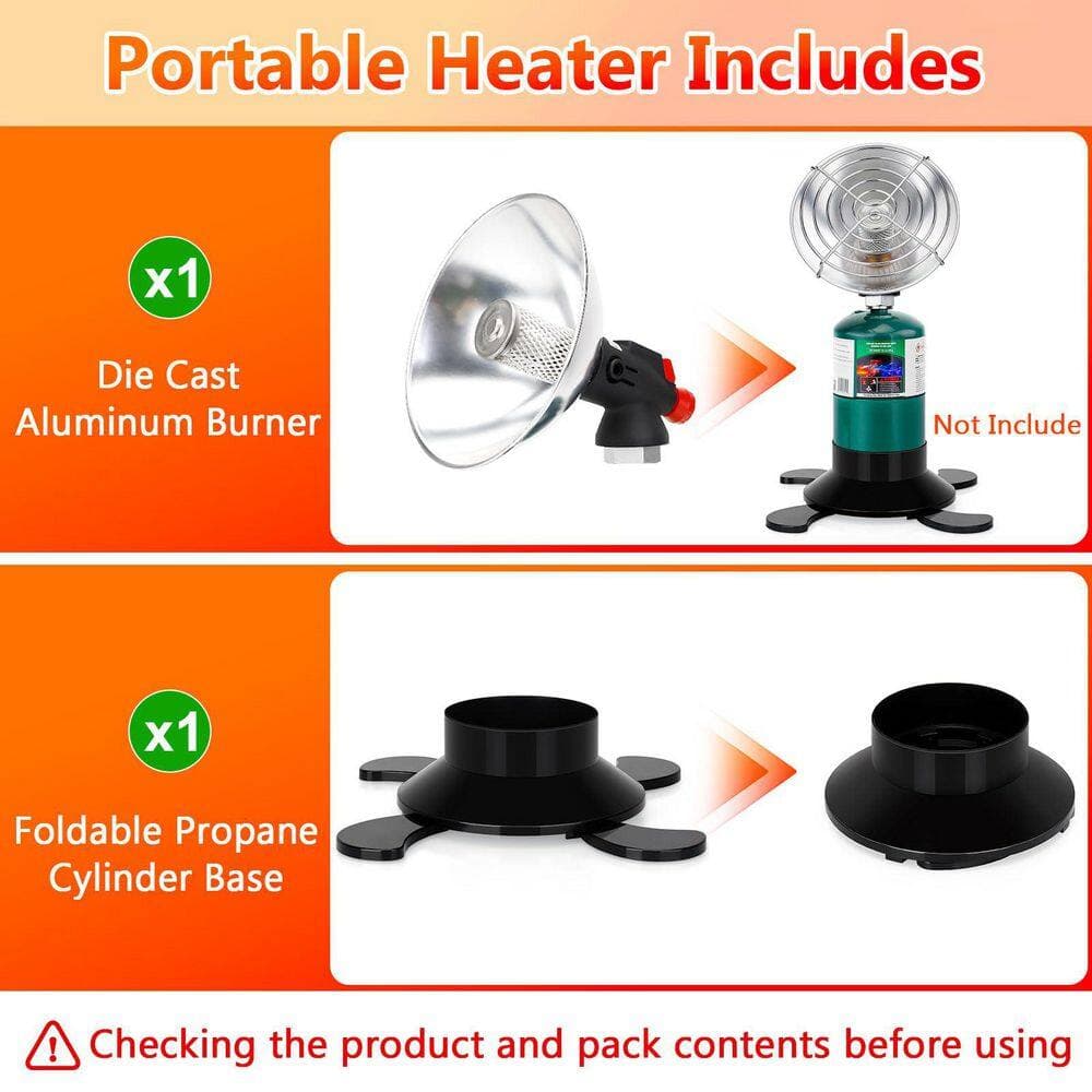 SenQWFa Portable Propane Heater High BTU Outdoor Gas Patio Garage Space Heater Foldable Tank Holder for Camping Winter (3)