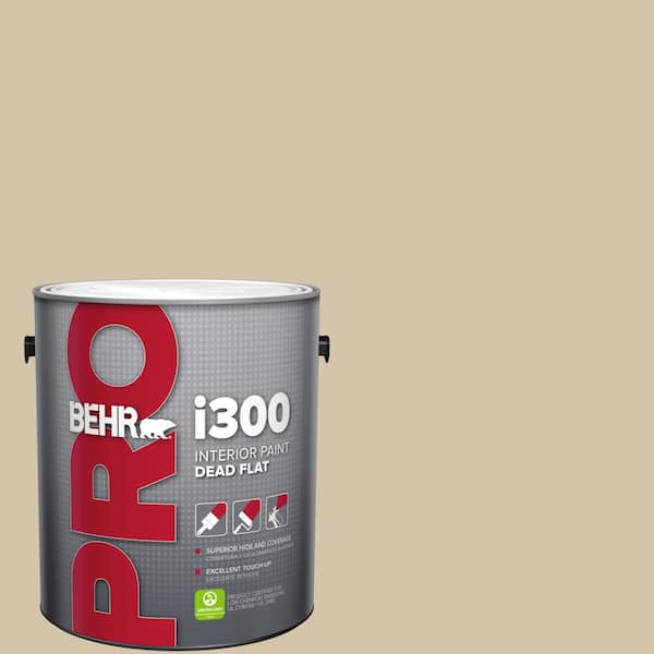 BEHR PRO 1 gal. #ICC-60 Brown Bread Dead Flat Interior Paint (2)