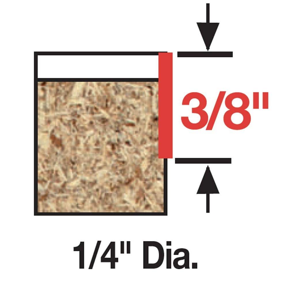 DIABLO 3/8 in. x 1/4 in. Carbide Flush Trimmer Router Bit (2)