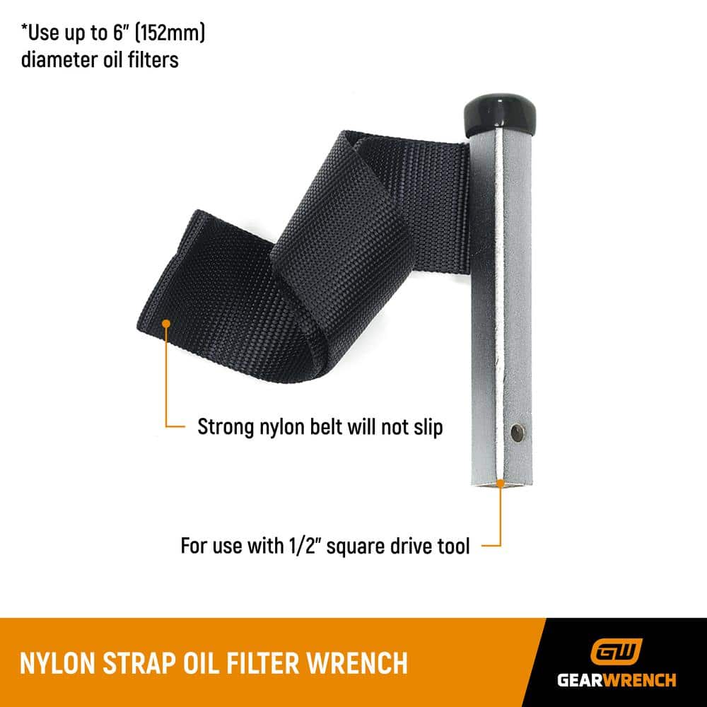 GEARWRENCH 1/2 in. Drive Nylon Strap Oil Filter Wrench (2)