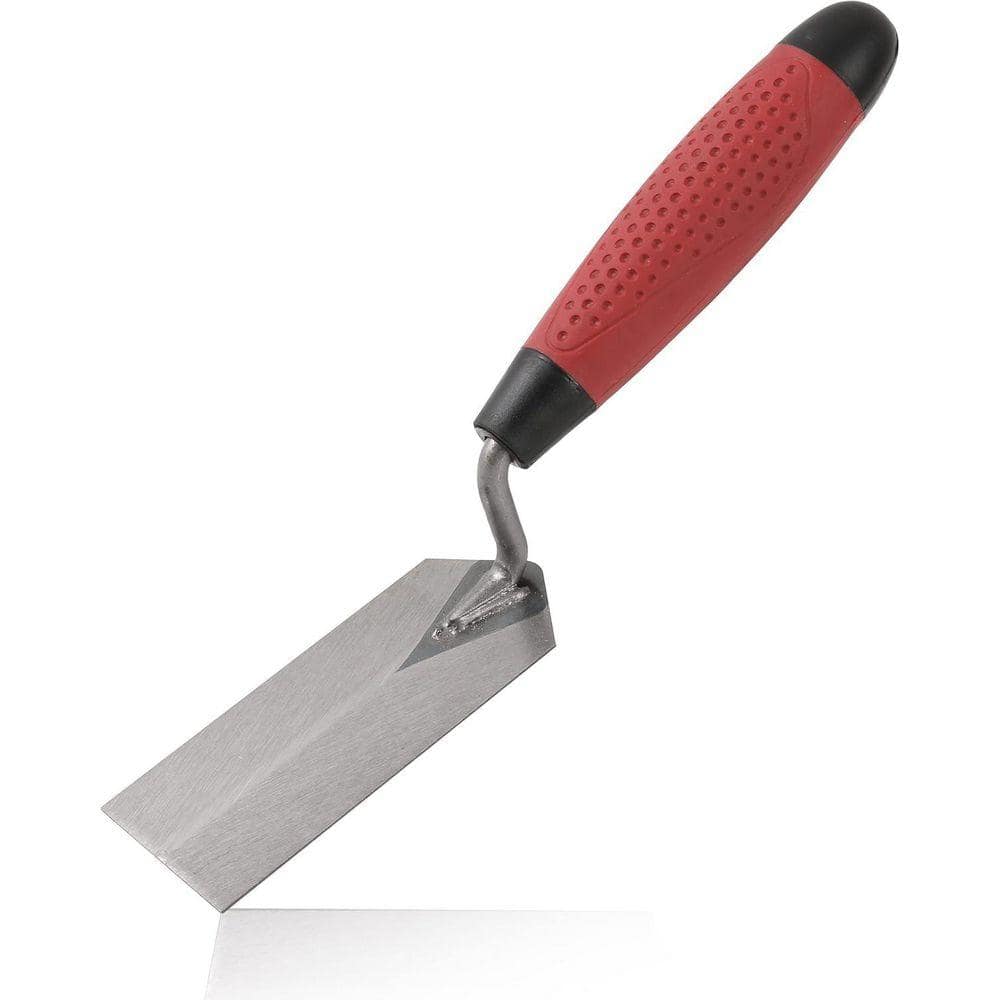 KIWDZFU 11 x 5-1/2 Philadelphia Trowel with Soft Handle Carbon Steel 5-1/2 x 2-7/8 Pointing Trowel 5 x 2 Margin Trowel (2)