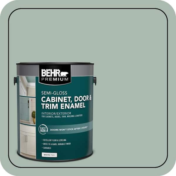 BEHR PREMIUM 1 gal. #PPU11-14 Zen Semi-Gloss Enamel Interior/Exterior Cabinet, Door & Trim Paint (2)