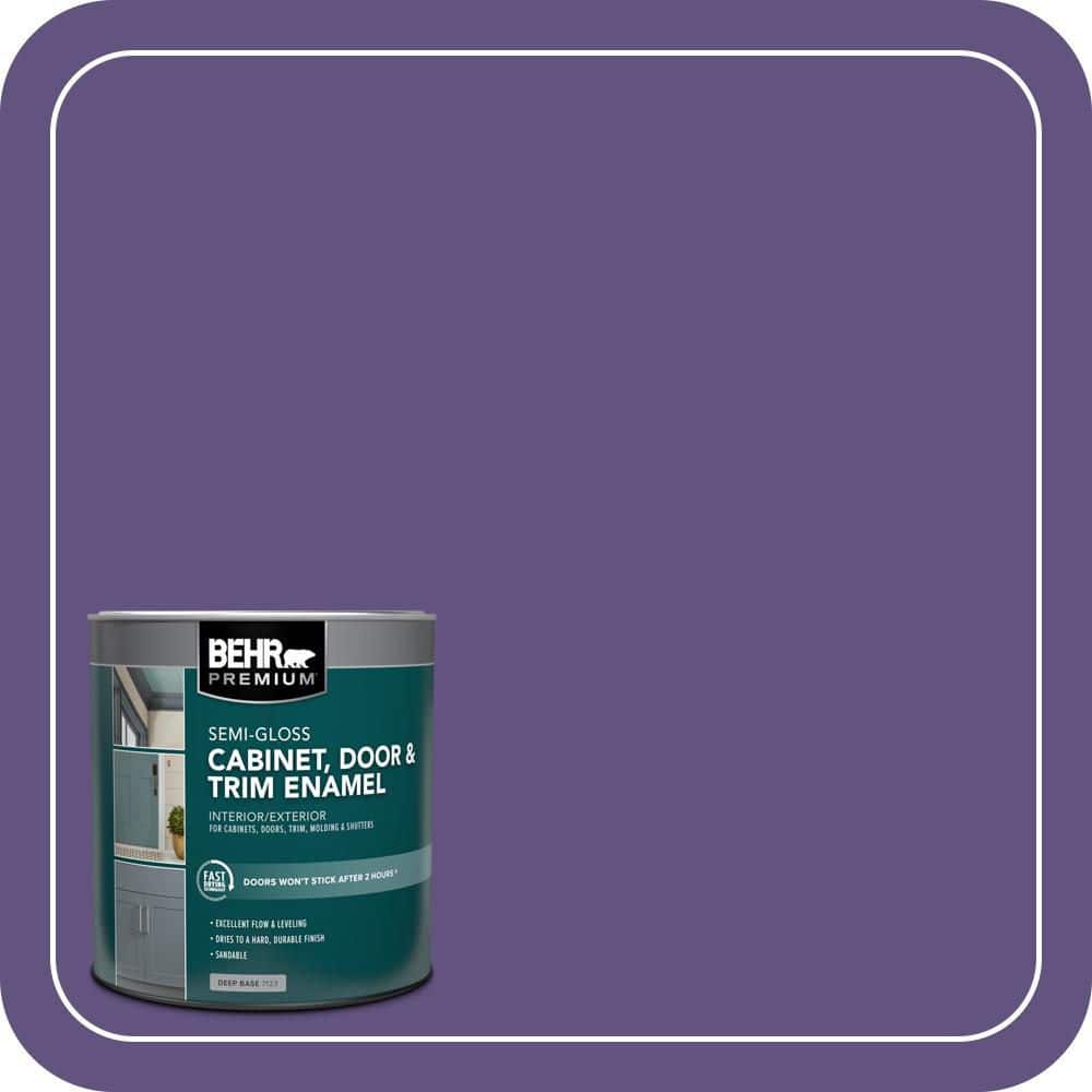 BEHR PREMIUM 1 qt. #MQ4-28 Purple Sky Semi-Gloss Enamel Interior/Exterior Cabinet, Door & Trim Paint (1)