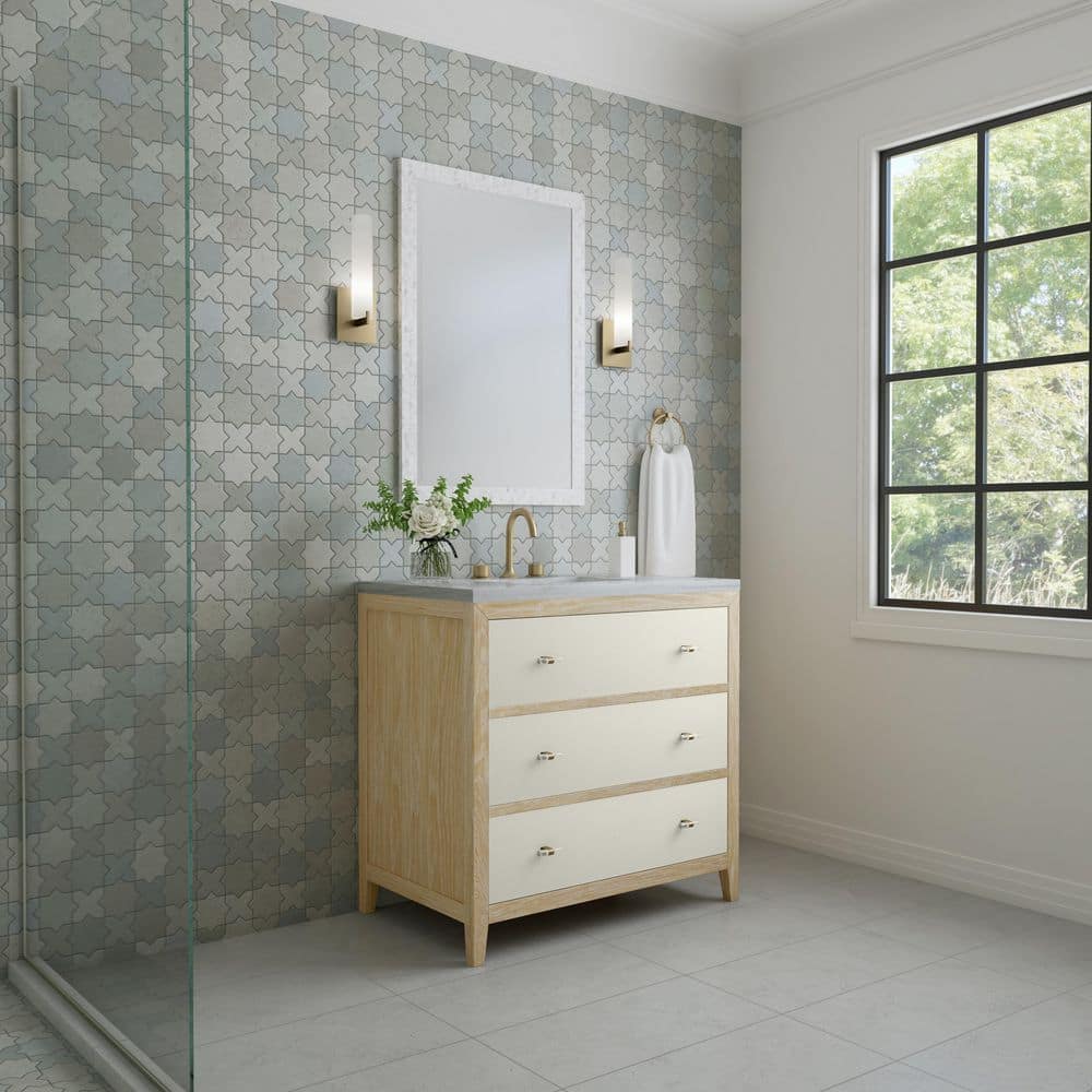 James Martin Vanities Celeste 35.75 in. W x 23.38 in. D x 34.88 in. H Bath Vanity Cabinet Without Top in Sunwashed Oak (1)