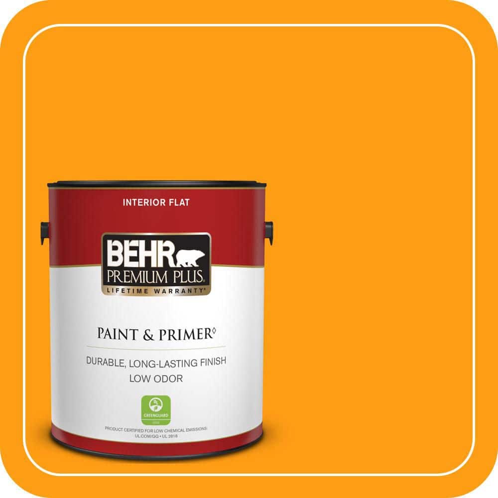 BEHR PREMIUM PLUS 1 gal. #S-G-290 Orange Peel Flat Low Odor Interior Paint & Primer
