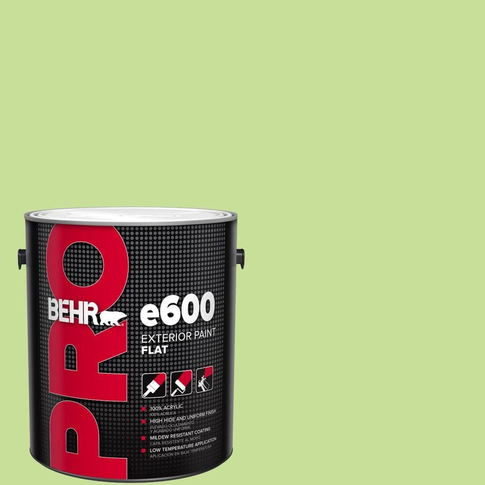 BEHR PRO 1 gal. #420A-3 Key Lime Flat Exterior Paint