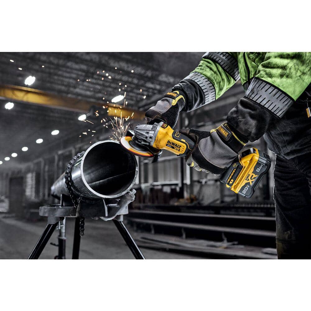 DEWALT 20-Volt MAX XR Lithium-Ion Brushless Cordless 4-1/2 in.-5 in. Grinder with 20-Volt MAX XR POWERSTACK 3.5 Ah Battery Pack (3)