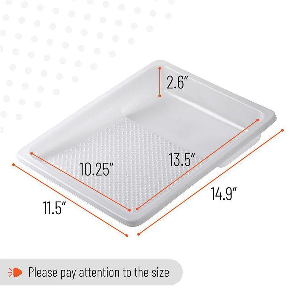 Dracelo 4 in. Plastic Disposable Paint Tray Liners for Paint Rollers (12-Pack) (3)