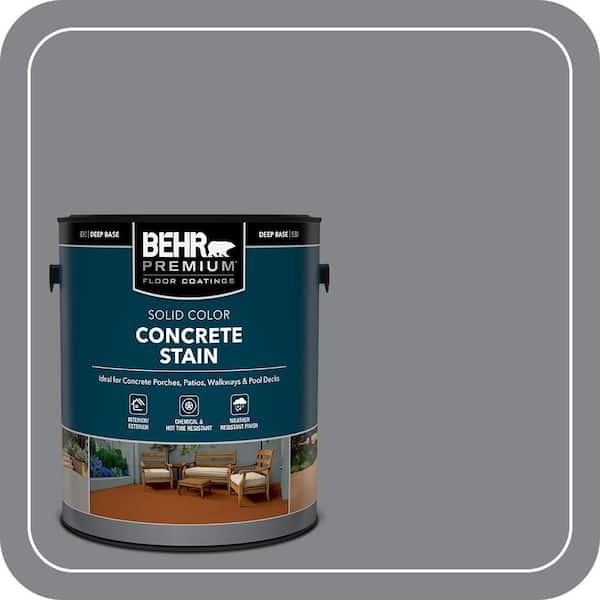 BEHR PREMIUM 1 gal. #PFC-64 Storm Solid Color Flat Interior/Exterior Concrete Stain (2)