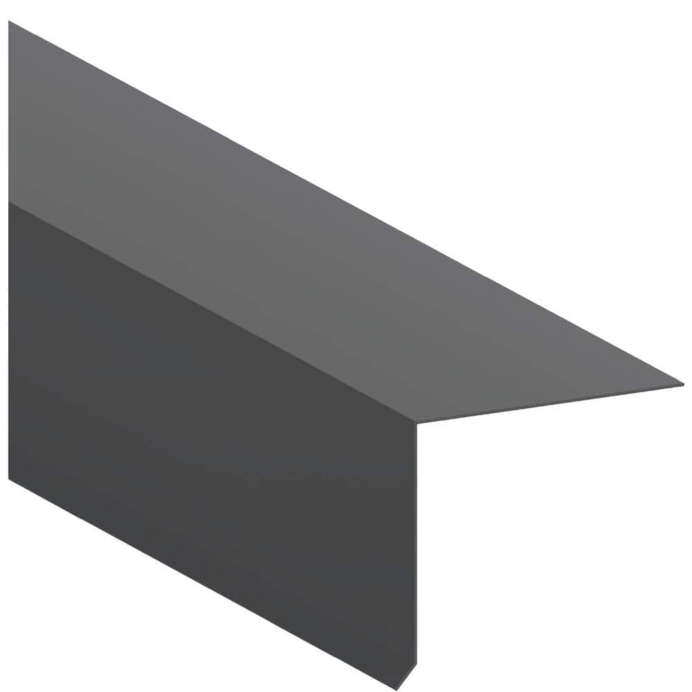 Gibraltar Building Products 2 in. x 2 in. x 10 ft. Galvanized Steel Roof Edge Flashing Charcoal (2)