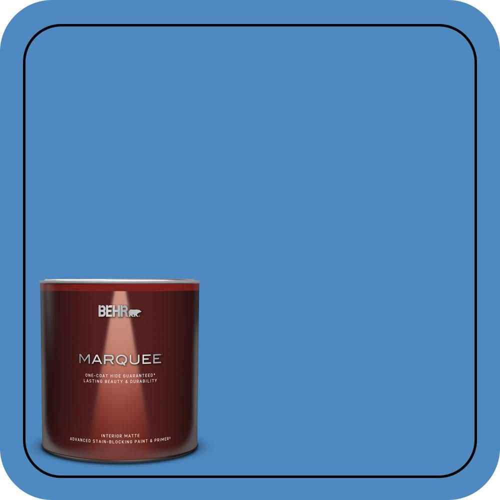 BEHR MARQUEE 1 Qt. #P520-5 Boat House One-Coat Hide Matte Interior Paint & Primer