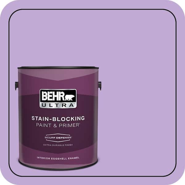 BEHR ULTRA 1 gal. #MQ4-59 Purple Gladiola Extra Durable Eggshell Enamel Interior Paint & Primer (2)