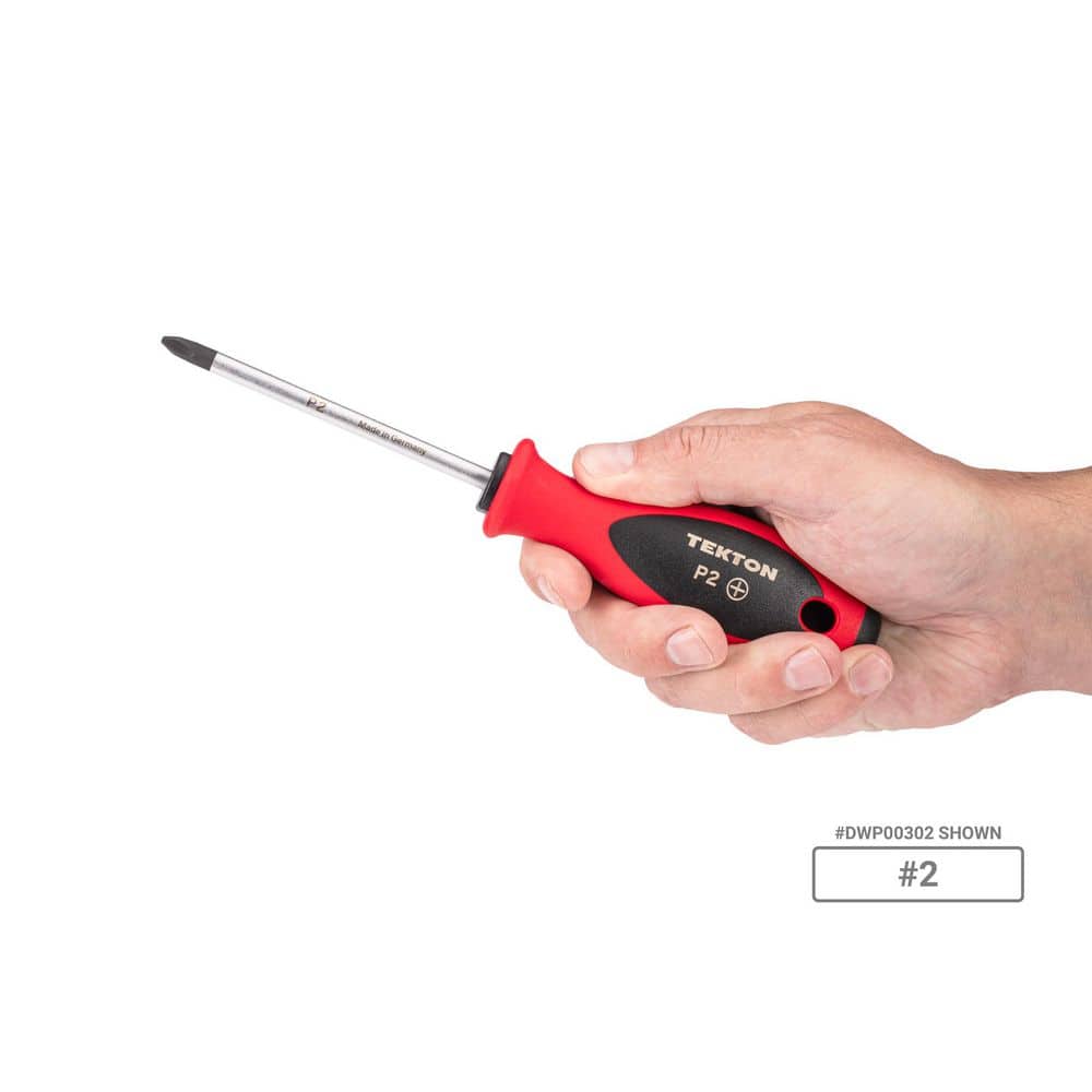 TEKTON Phillips Screwdriver Set-4 Inch Shanks, 4-Piece (#0-#3) (3)